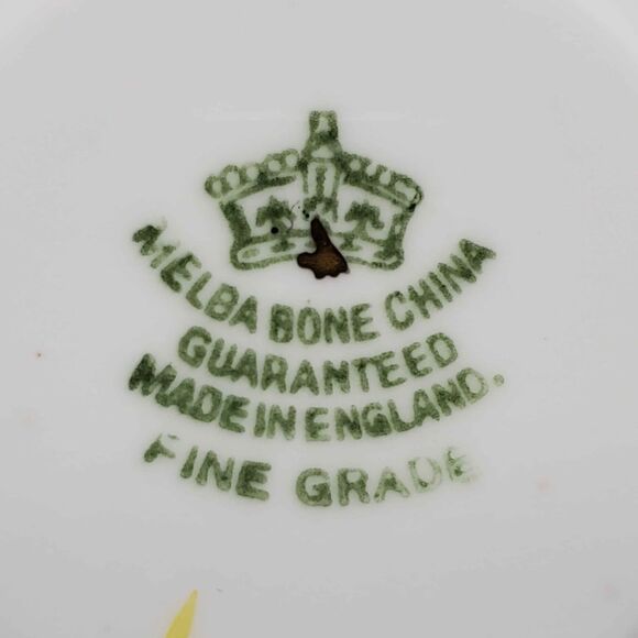 Melba Teacup and Saucer Yellow Flowers Vintage - Picture 7 of 9